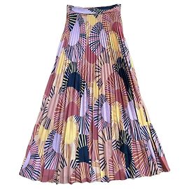Ba&Sh Falda larga plisada estampada Castaño Negro Rosa Otro Amarillo