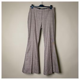 The Kooples Pantalones Tartan Algodón Lana Multicolor