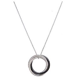 Collier en diamant Trinity de Cartier Noir Argenté