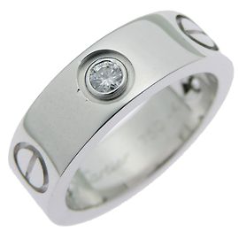 Bague classique Love en or blanc 18K avec diamants de Cartier Autre