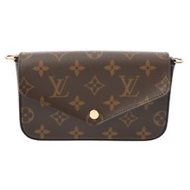 Bolso de Hombro Monogram Multi Pochette Felicie de Louis Vuitton Castaño Caqui