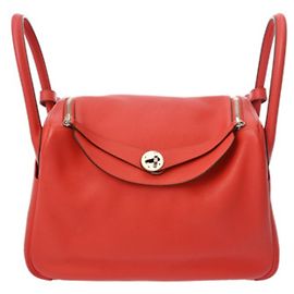 Hermès Hermes Lindy 30 Handbag in Rouge Casaque Red