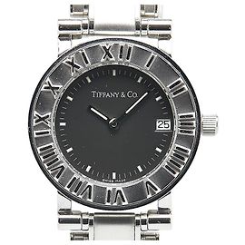 Tiffany & Co Tiffany Atlas aus Edelstahl Schwarz