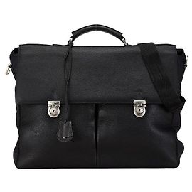 Bolsa 2 em 1 de couro e nylon Salvatore Ferragamo Preto