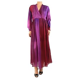 Forte Forte Lila transparente Seiden-Maxikleid - Größe UK 8 Lila