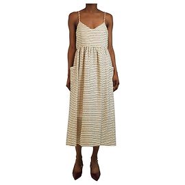 Mara Hoffman Robe d'été rayée noir et blanc - taille UK 6 Blanc