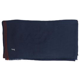 Aime Dunkelblaue Kaschmirschal Blau