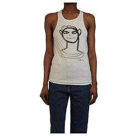 Marni Canotta bianca con stampa - taglia UK 8 Bianco