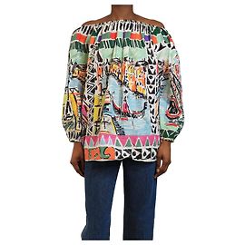 Prada Multicolour printed top - size UK 6 Multiple colors