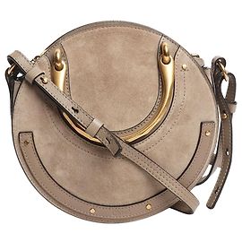 Chloé Borsa a tracolla Pixie in suede grigio Grigio