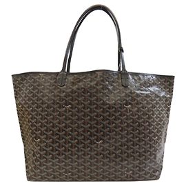 Goyard Coated Canvas Black Tote Bags Black