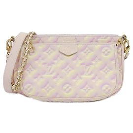 Bolsa de Ombro Multi Pochette Accessoires Monogram Empreinte (Summer Stardust) da Louis Vuitton Rosa