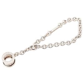 Bulgari BVLGARI B. Keychain Accessory Bag Charm Silver Women's Silvery