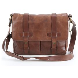 Bally Leather Shoulder Bag Messenger Brown Men's Brown