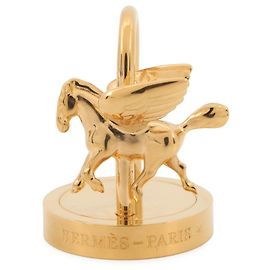 Hermès Chaveiro charm em edição limitada Hermes Cadena Arne Danse Pegasus 2007 Dourado