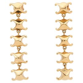 Céline Celine Triomphe Gold Ohrringe Golden