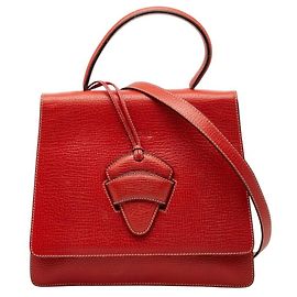 Sac à main en cuir rouge Loewe Barcelone Rouge