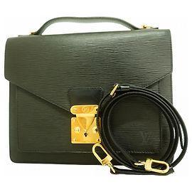 Borsa Louis Vuitton Epi Monceau 28 Nero