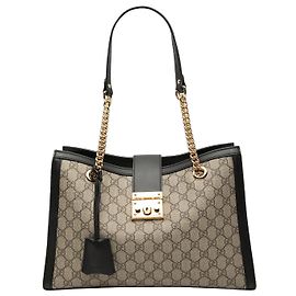 Gucci Beige Medium GG Supreme Padlock Tote Beige