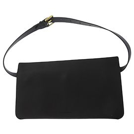Borsa a cintura slim in pelle nera Burberry Nero