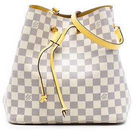 Louis Vuitton Bolsa Neonoe MM Damier Azur Branco Branco