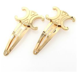 Céline Barrette en métal doré Celine Doré