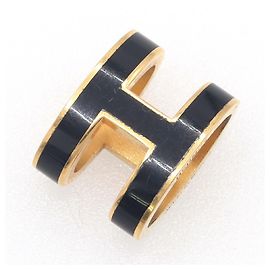 Colar Pendente Pop H da Hermès Preto Dourado
