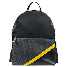 Fendi Zucca Backpack Brown Black Yellow