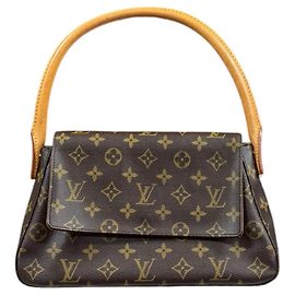 Sac à main Mini Looping Monogram Louis Vuitton Marron