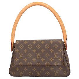 Sac à main Mini Looping Monogram Louis Vuitton Marron