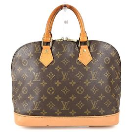 Bolso Tote Alma Monogram de Louis Vuitton Castaño