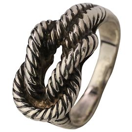 Hermès Hermes Audienne Silver 925 Band Ring Silvery