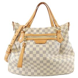 Sac à main épaule Louis Vuitton Damier Azur Evora MM Bleu