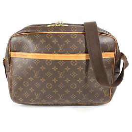 Louis Vuitton Monogram Reporter GM Handtasche Braun