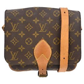Bolsa Cartouchiere Louis Vuitton Monogram Canvas MM Marrom