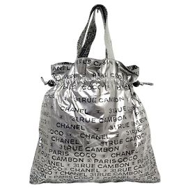 BORSO CHANEL 31 RUE CAMBON MONOGRAMMA NYLON ARGENTO Argento