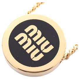 Collier plaqué or Miu Miu Doré Métallisé