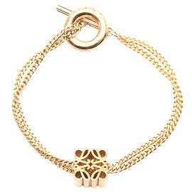 Goldplattiertes Armband Anagram Loewe Golden Metallisch