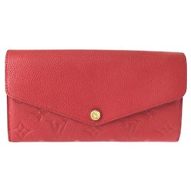 Portefeuille Sarah Monogram Empreinte Louis Vuitton Rouge