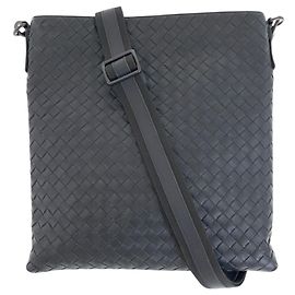 Bottega Veneta Leather Shoulder Bag Grey