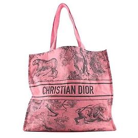 Christian Dior Dioriviera Pink Canvas Tote Bag Pink