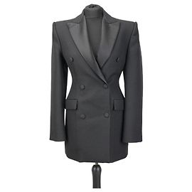 Autre Marque Abito blazer scolpito WARDROBE.NYC nero in lana Nero