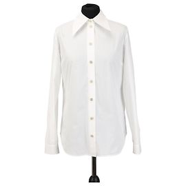 Camicia bianca Gucci in cotone a maniche lunghe Bianco