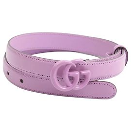 Gucci GG Marmont Leather Belt Purple Size 70 Purple
