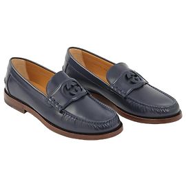 Mocassini Gucci Interlocking G in pelle blu navy Blu navy