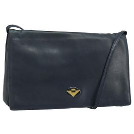 BOTTEGA VENETA Borsa a Spalla Pelle Nera Oro Auth 173710 Nero D'oro