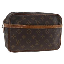 LOUIS VUITTON Pochette Compiegne 23 Monogram M51847 LV Auth ep13850 Monogramme