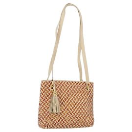 BALLY Sac Tote Cuir Beige Marron or Auth 174609 Marron Beige Doré