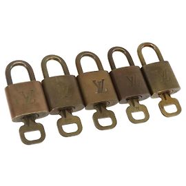 LOUIS VUITTON Padlock 5 Set Padlock metal Gold LV Auth 167124 Golden