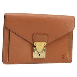 LOUIS VUITTON Sac à main Dragonne Epi Série Beige LV Auth ep13806 Beige
